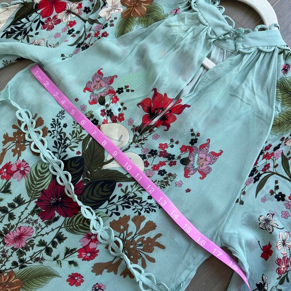 Farm Rio Blue Beauty Bouquet Long Sleeve Maxi Dress Floral - with tags - XXS - Picture 7 of 9